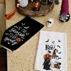 ARKENY Pumpkin Ghost Halloween Kitchen Towels Set of 2,Black Bat Boo Dish Towels 18x26 Inch,Farmhouse Home Indoor Vintage Party Decoration AD394