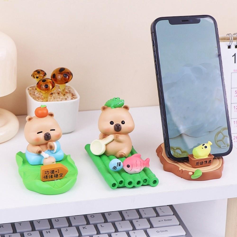 Desk Decor Capybara Phone Holder Figure Model Capybara Cell Phone Bracket  Small Gifts