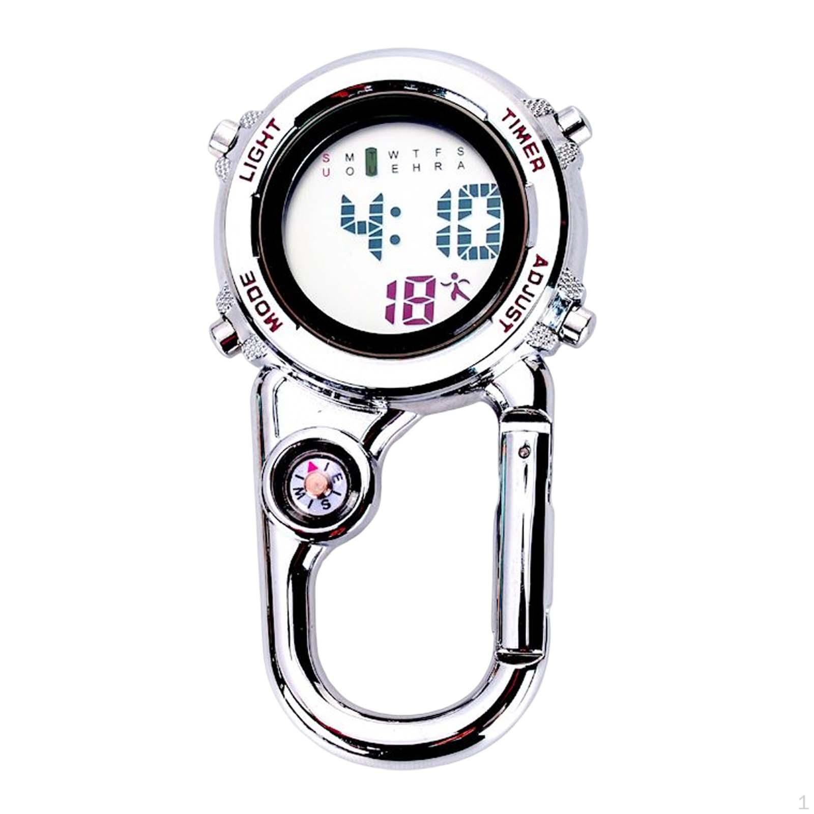 

Multi Function Digital Carabiner Watch Unisex Pocket Backpack Fob for Work Chefs