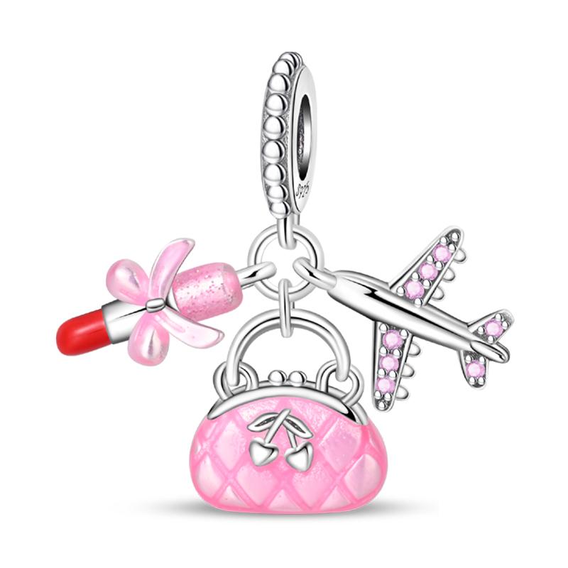 Funny Copper Metal Sail Beach Plane Mojito Sunbathing Holiday Diary Charm Bead Components Bead Components Compatible With Pan Authentic Original