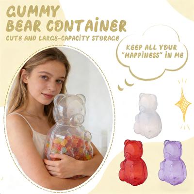 Bear Shaped Candy Container Plastic Storage Box for Candy Snacks and Small Items Durable Transparent Storage Organizer