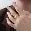 Adinkra Ring Adjustable Gye Nyame Ring Stainless Steel Africa Symbol Ring Duale Kivat Mmus Open Ring Good Luck Amulet Jewelry