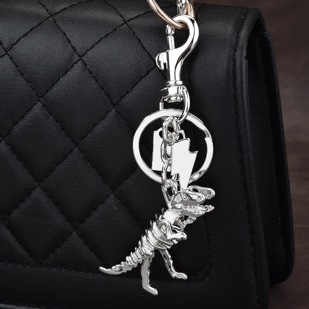 Dinosaurier Schlüsselanhänger Skelett Metall Schlüsselanhänger Mit Bunter Oberfläche Für Den Täglichen Gebrauch