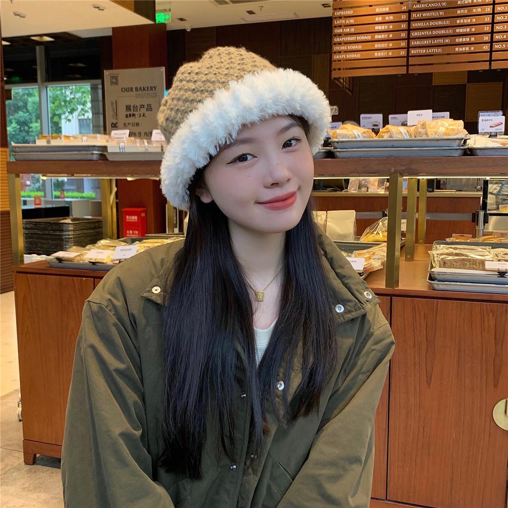 Knit Plush Warm Hat For Women Cozy Winter Beanie With Protection Ear