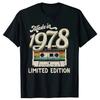 Fabriqué en 1978 Édition Limitée Pièces Entièrement Originales Vieilli à la Perfection T-shirt Mode Vintage T-shirt Basique Décontracté T-shirt Homme Tops