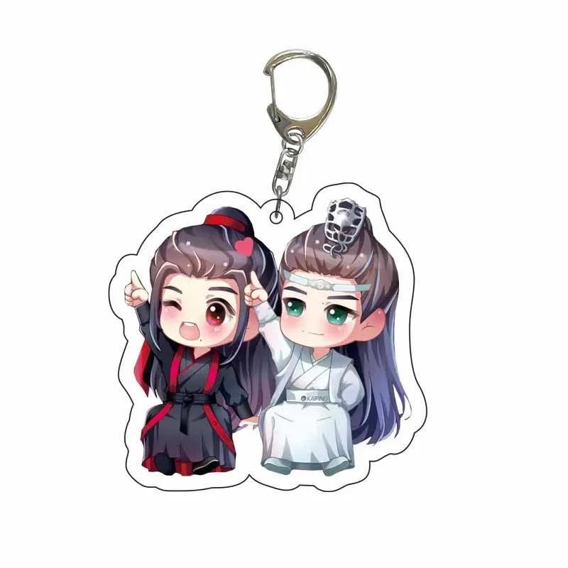 Creative Anime Tian Guan Ci Fu Acrylic Keychain Xie Lian Hua Cheng Figures Key Chains Mo Dao Zu Shi Pendant Decoration Fans