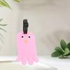 4 Stück Gepäckanhänger aus PVC, weichem Gummi, umweltfreundlicher Gepäckanhänger, niedlicher Oktopus-Gepäckanhänger, Gepäck-Check-Tag