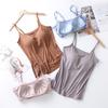 Women's Summer Camisole with Built-in Bra and Chest Pad