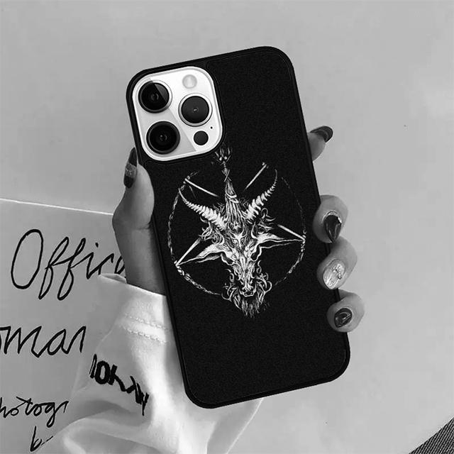 Satanic Scary Skull Coque Shell For iPhone 17 Air 15 16 14 13 12 Pro Max 11 Pro Max Plus Phone Case Cover