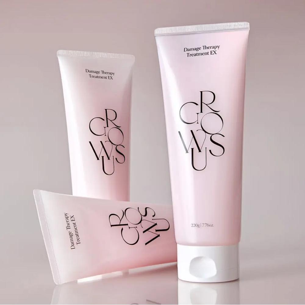 GROWUS Damage Therapy Treatment EX 220g (2pcs) – Intensive Repair, Damage Care, Silky Shine, Korean