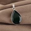 Chromdiopsid Edelstein Silberanhänger 1,80" , 925 Sterlingsilber Handgefertigter Schmuck, Grüner Stein Anhänger Zum Verschenken PP-65-3