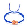 Pulsera trenzada de cerámica con pez koi de la suerte para mujer, multicolor, animal lindo, hecha a mano, ajustable, joyería de amistad