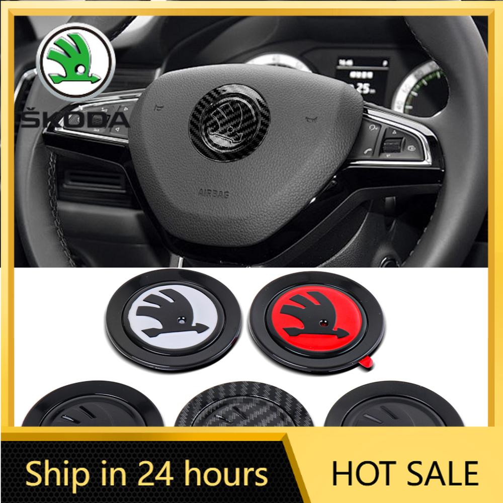 2026 Hot For SKODA Car Styling Steering Wheel Decoration Sticker Trim Rim Auto Refit Accessories for Skoda Rapid Fabia Superb Ka