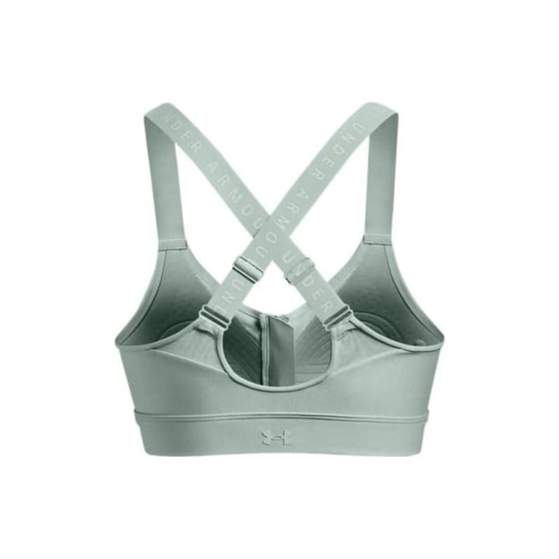 Under Armour Infinity Logo Print U-Shaped High-Intensity Sports Bra Women Underwear Green 1373860-781