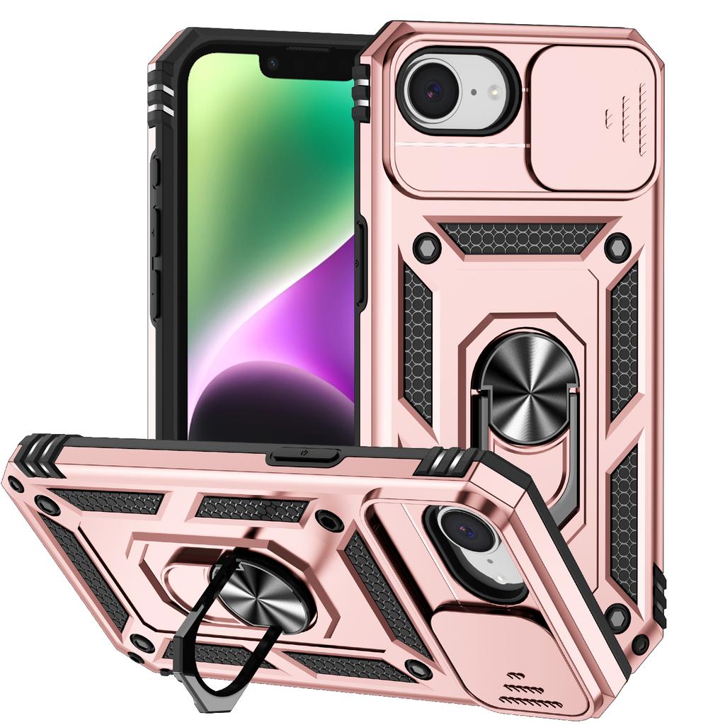 For iphone 16e Case Military Grade Bumpers Ring Cover For iphone 16e 16e iphone16e 2025 Slide Camera Lens Protector Armor Case