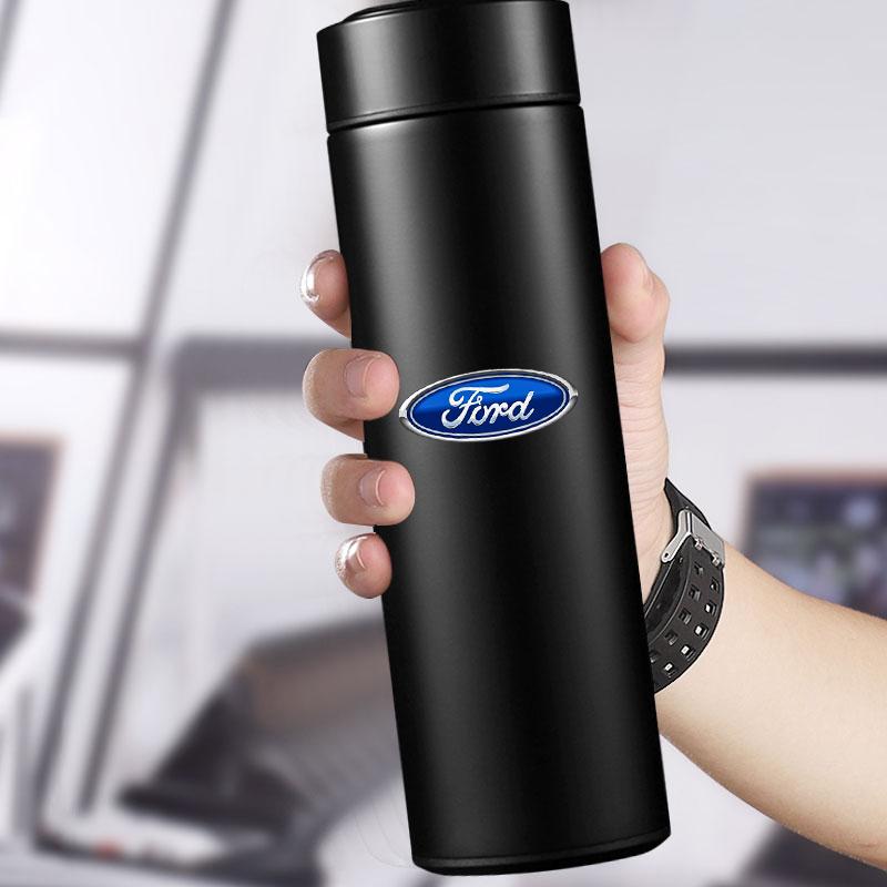 Intelligente Auto-Thermosflasche mit Temperaturanzeige Kaffeetasse für Ford Focus Mk2 Party Mk3 Ranger Mondeo Mk4 Fiest
