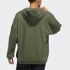 Adidas Originals Trefoil Adv Half-Zip Sport Hoodie Men Tops Base-Green GV0930