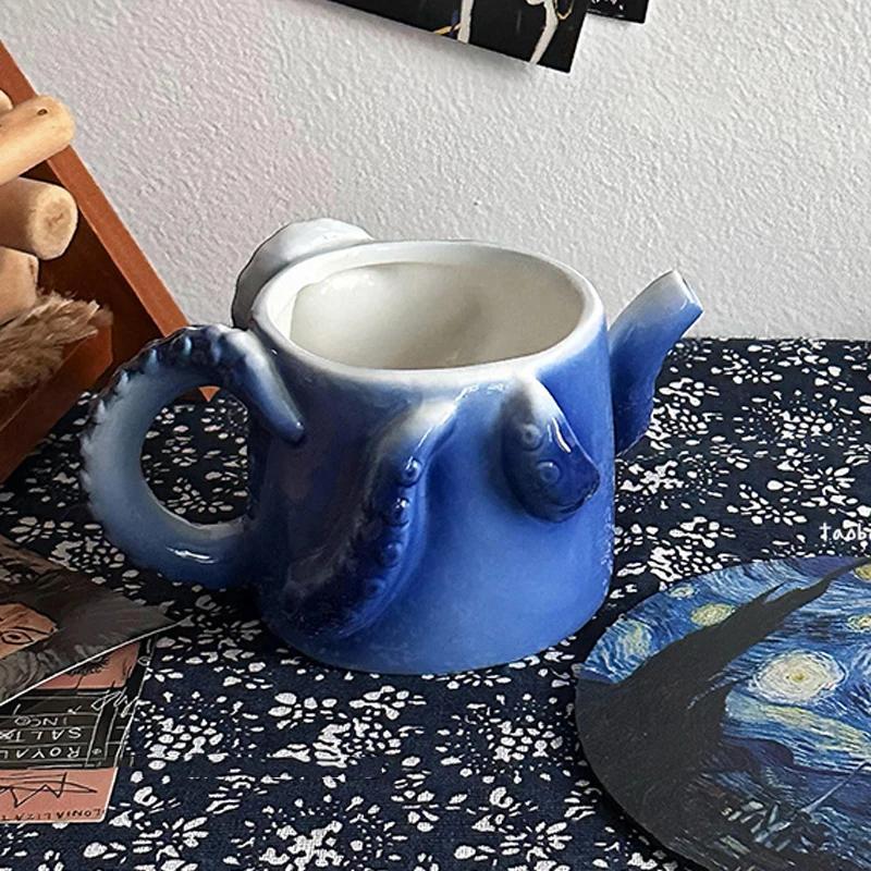 

Творческие необычные керамические кружки, высококачественные уникальные подарки на Хэллоуин, домашний дневной чай, изысканные кофейные чашки, украшения для рабочего стола 350ml