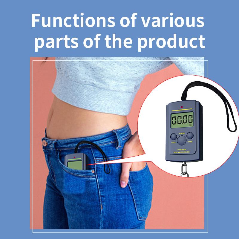 40kg Digital Electronic Scale Without Backlight Bubble Bags Mini Fishing Luggage Travelling Hanging Hook Kitchen Weighing Tools