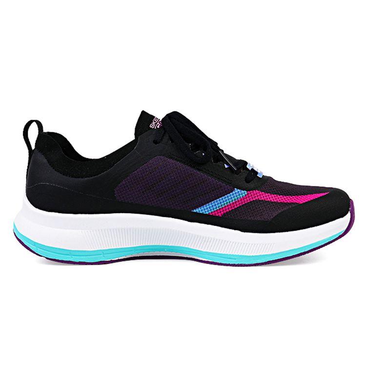 Skechers Go Run Pulse Fabric Trendy Sports Low-Top Casual Shoes Women sneakers Black Multicolor 128658-BKMT