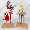 17CM Anime One Piece Nami Figure Lying Pose Booth Model Bar Counter Toy Gift Collection Jeans Dress Up Action Figure PVC