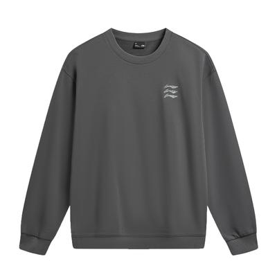 Li Ning Sports Lifestyle Series Loose Fit Round Neck Couple Sweatshirt Print Unisex Sweatshirt AWDW685-8