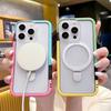 Applicable To Apple 15 Magnetic Bracket Mobile Phone Case 12 High-end Contrasting Color IPhone 14pro Lens Full-inclusive Protective Case