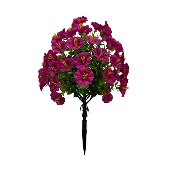 

1/2Pcs Artificial Morning Glory Garden Stake UV Resistant Fake Flower Spike Wedding Party Indoor Outdoor Garden Wall Faux Flower Decoration 1pc A