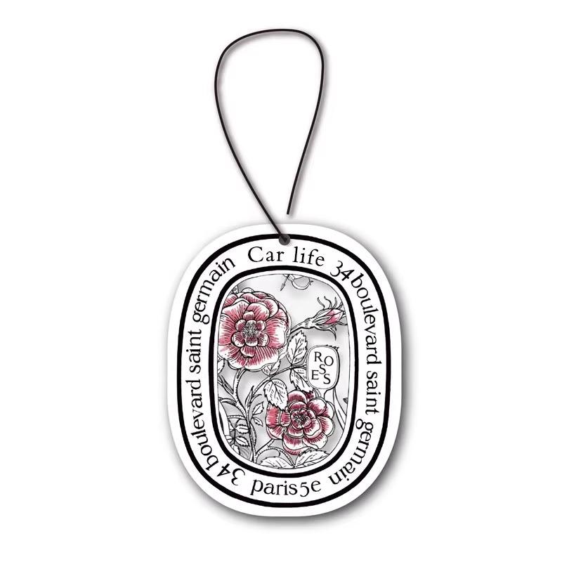 10-Piece Car and Home Floral Fragrance Pendant - Creative Solid Air Freshener Slices