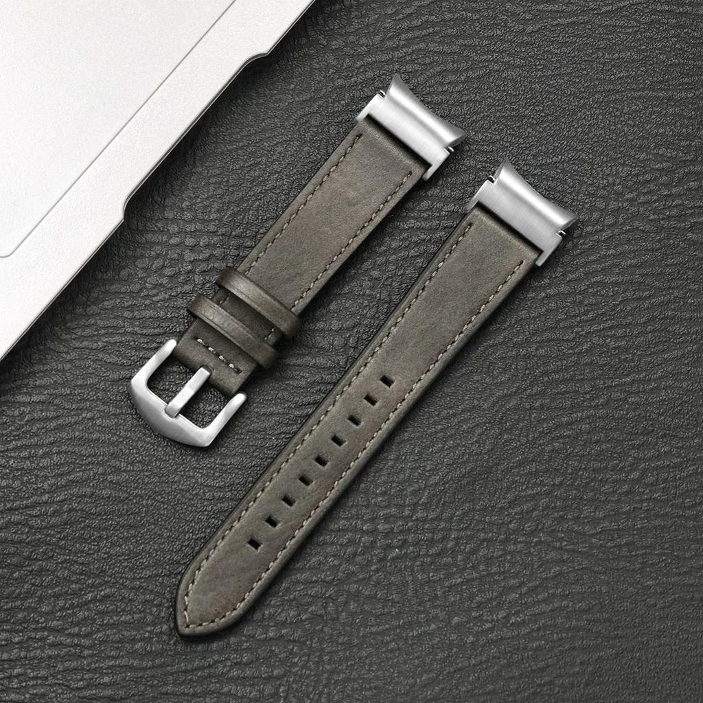 No Gap Leather Strap for Samsung Galaxy Watch 7 6 5 4 40mm 44mm 6Classic 43mm 47mm Watchband Bracelet for Galaxy Watch 5Pro 45mm