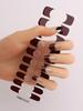 20 Strips French Durable Semi Cured Gel Nail Stickers UV for Long-Lasting Wear and Shine