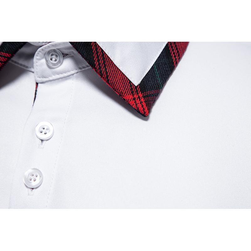 Autumn New Arrival Men's Plaid Color Block Long Sleeve Shirt Casual Business Patchwork Male Daily Office Social Work Shirts