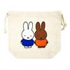 Marimo Craft Miffy Embroidery Series Drawstring Miffy W28 X H25cm Bag, & Melanie, (with Gusset), DBM-867