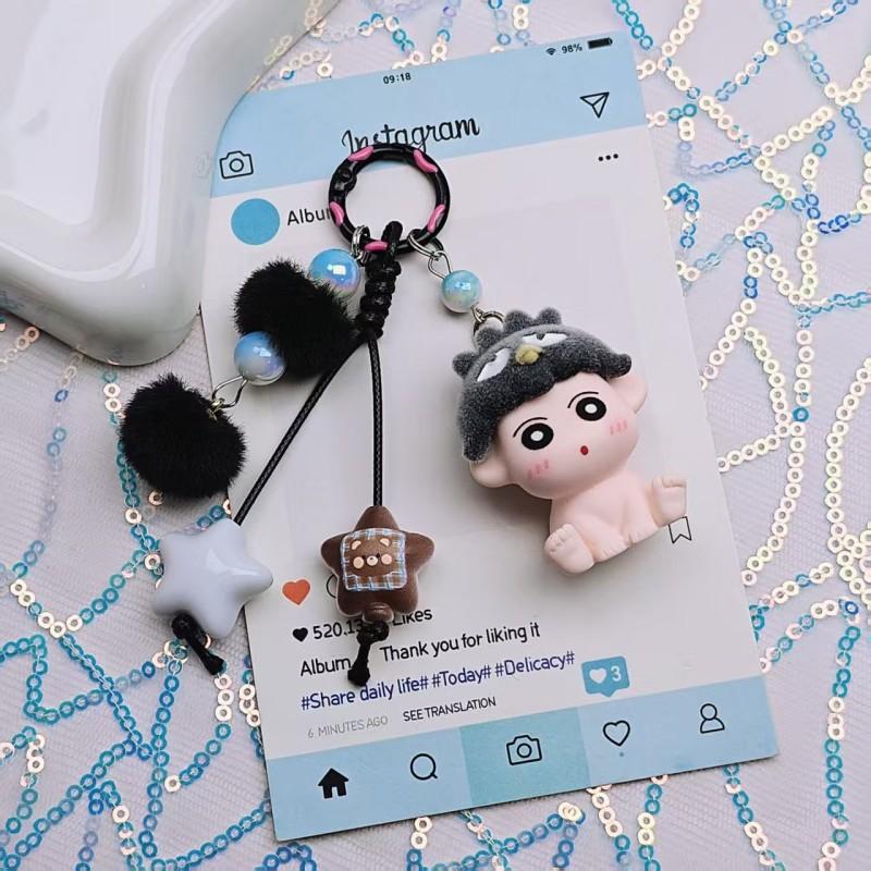 Crayon Shin-chan Toy Keychain Gifts Cartoon Shin-chan Hanging Pendant Keyring Backpack Pendant Charms Keychain for Children Gift