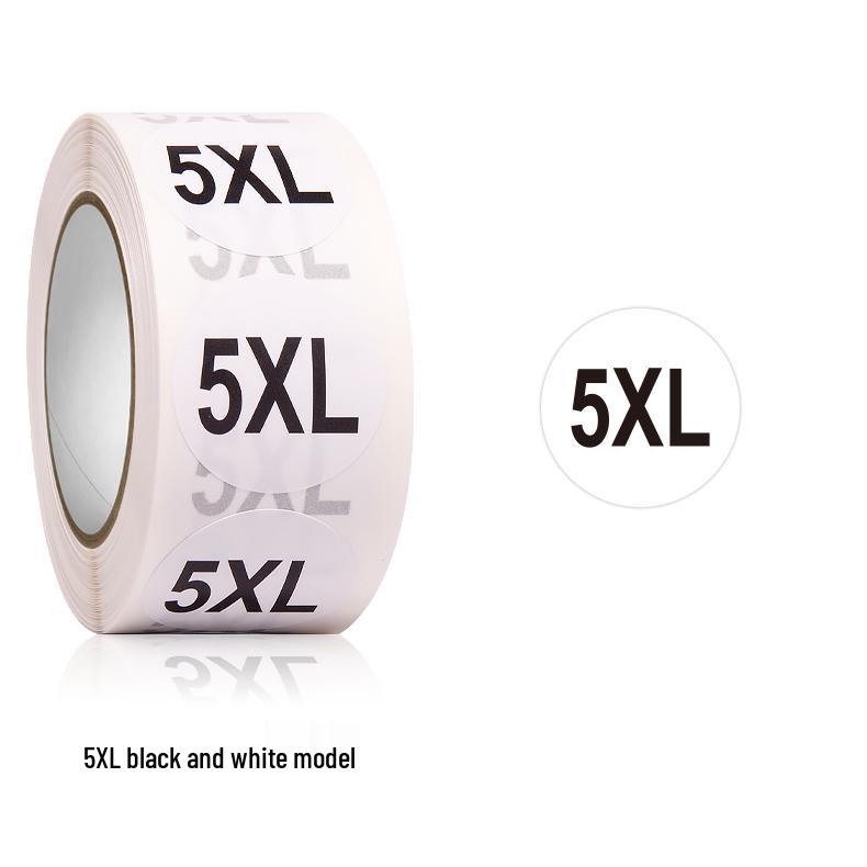 Self-Adhesive Round Size Stickers for Apparel & Footwear