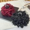 Elegant Rose Flower Silk Claw Clip - Versatile Shark Clip Headdress