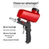 Handheld Portable Pneumatic Sandblasting Gun - Gravity-Feed Dry Sandblaster for Hardware Tools