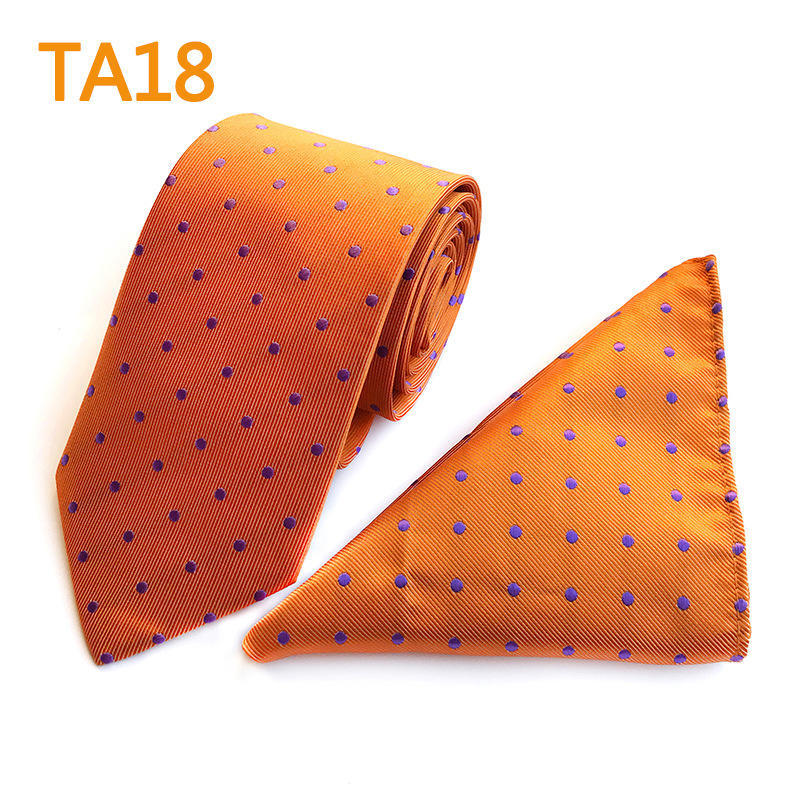 Polyester Large Waist Men'S Tie Men'S Pocket Towel Two-Piece Set