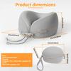 U Shaped Memory Foam Neck Pillows Soft Travel Massage Adjustable Flight Pillow for Sleeping Airplane Car Office Home