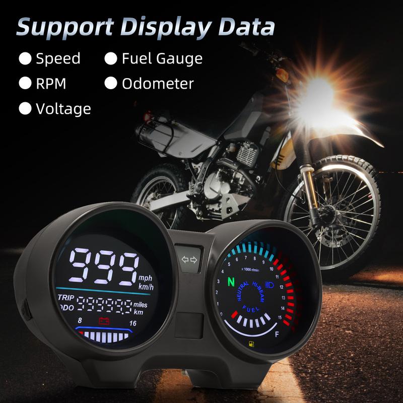 Motorcycle Tachometer Odometerpanel Digital Meter For TITAN 150 Honda CG150 Fan150 Speedometer RPM Meter LED Digital Dashboard