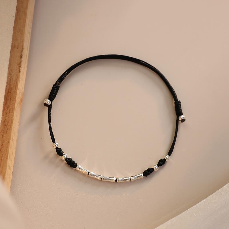 Lucky Bamboo Handmade Braided String Bracelets Couple Adjustable Bracelets Chinese Style Hand Rope Friends Gifts