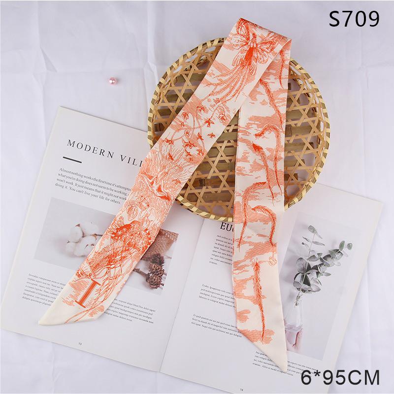 Versatile Vintage Silk Scarf: Hair Tie, Headband, Bag Accessory