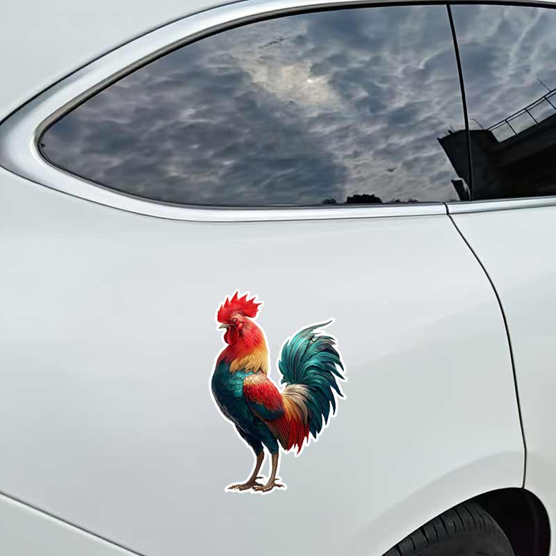 Rooster Vinyl Decal Farmhouse Decor Car Sticker Waterproof Outdoor Car Bumper Window Notebook Computer Decoration Decals SH1219