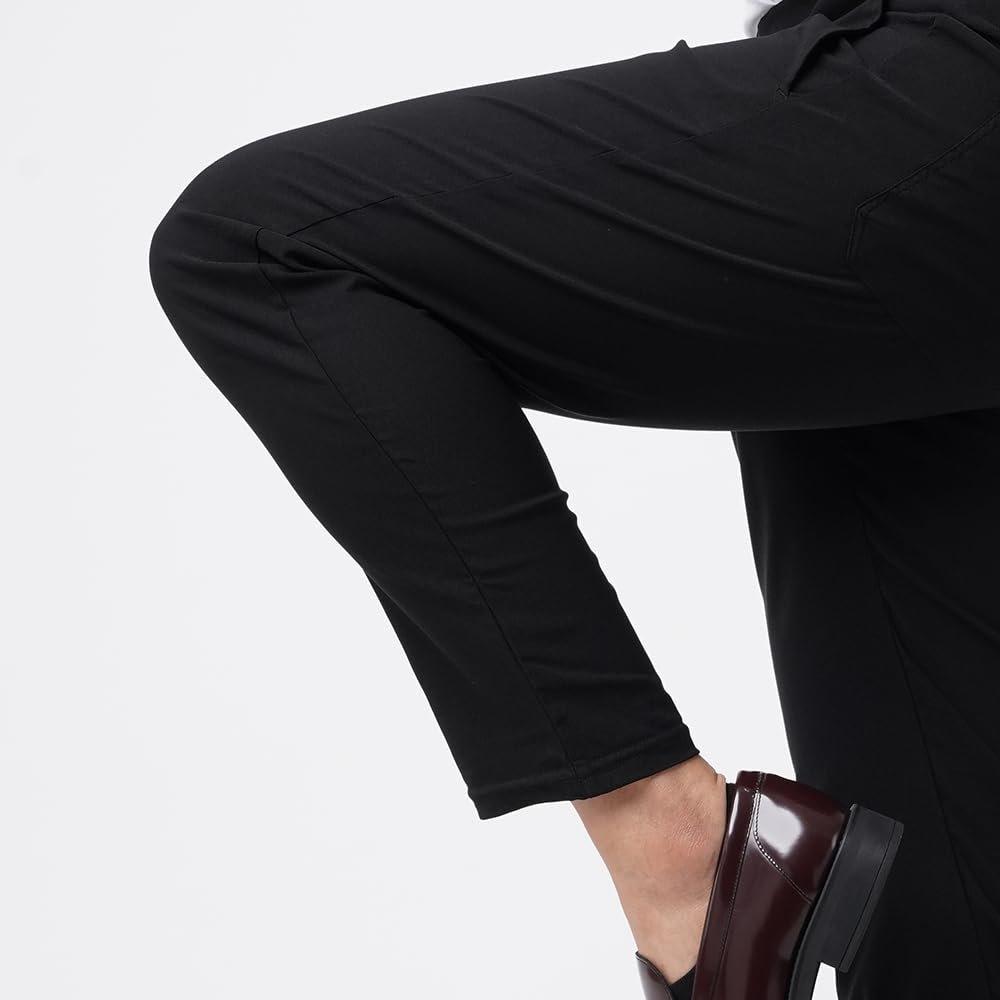 GUNZE BODYWILD Men's Stretch Slacks Tapered Pants Quick Dry Lightweight Washable BDT20K
