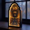 Specchio Fantasma Luminoso a LED a Forma di Fantasma Specchio da Parete a Forma di Fantasma Festa di Halloween