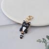 7Pcs Cartoon Cat Keychain Tail Movable Animal Keychain with Lobster Clasp