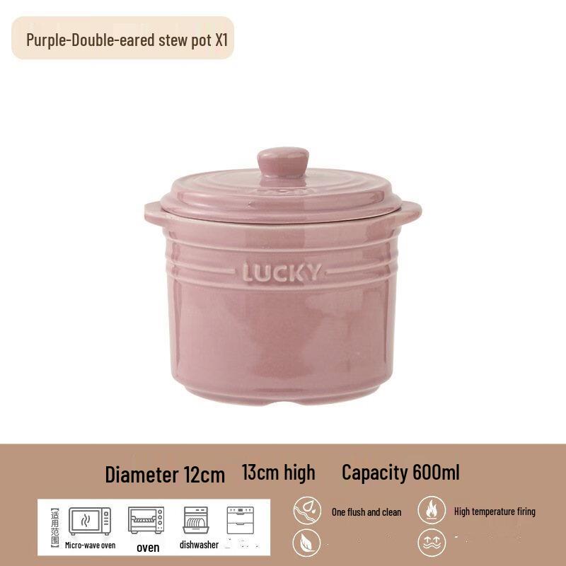 Ru Han Ceramic Double-Boiler Stew Pot