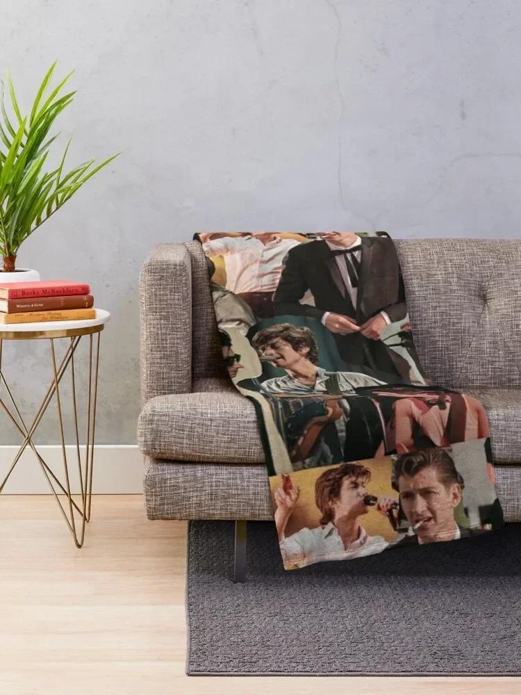 Alex Turner Arctic Monkeys Collage Throw Blanket Stuffeds Luxury Thicken for Winter Blankets