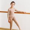Jenters nakenfarget fløyel vinter dansebasislag trikot