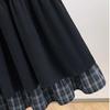 Skirt for Women Casual Versatile Elastic High Waist Long Loose Black Plaid A-Line Cake Skirt Trousers Stretchy Slim Skirt